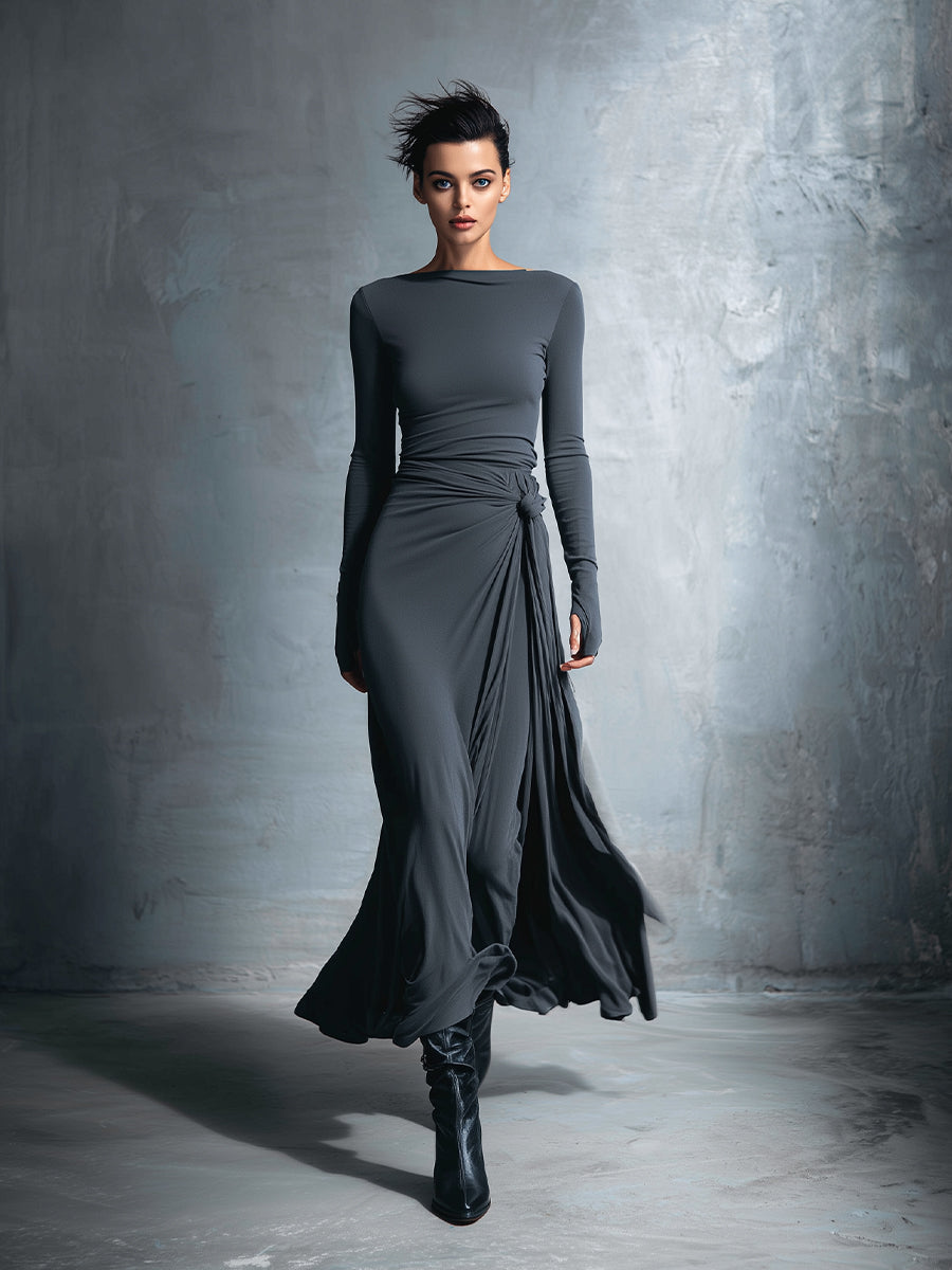 Naomie | Maxi Dress with Silk Knot