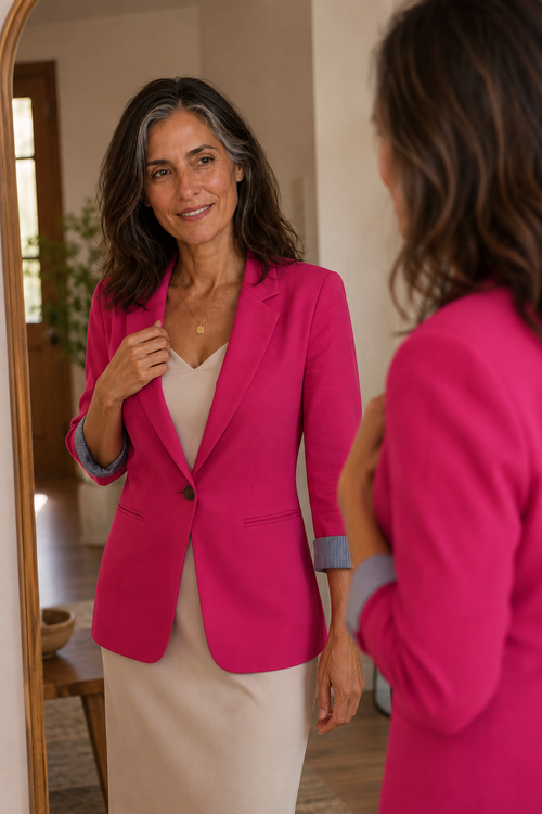 Structria – Soft-Knit Structured Lapel Blazer Cardigan for Women, Tailored Fall Blazer