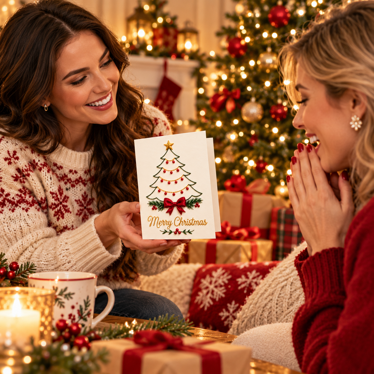 Stitchmas – Printed Pattern Christmas Embroidery Card Kit