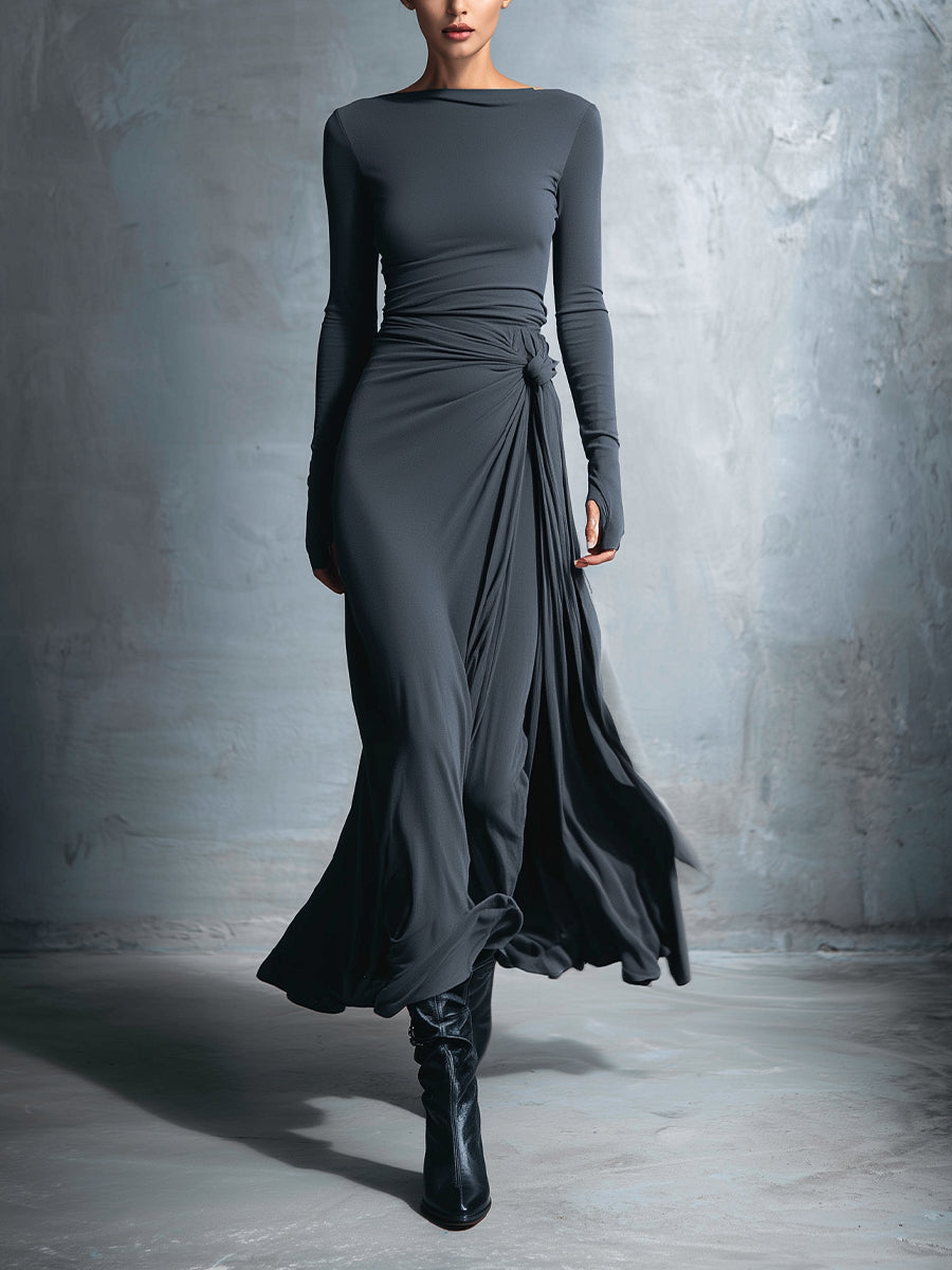 Naomie | Maxi Dress with Silk Knot