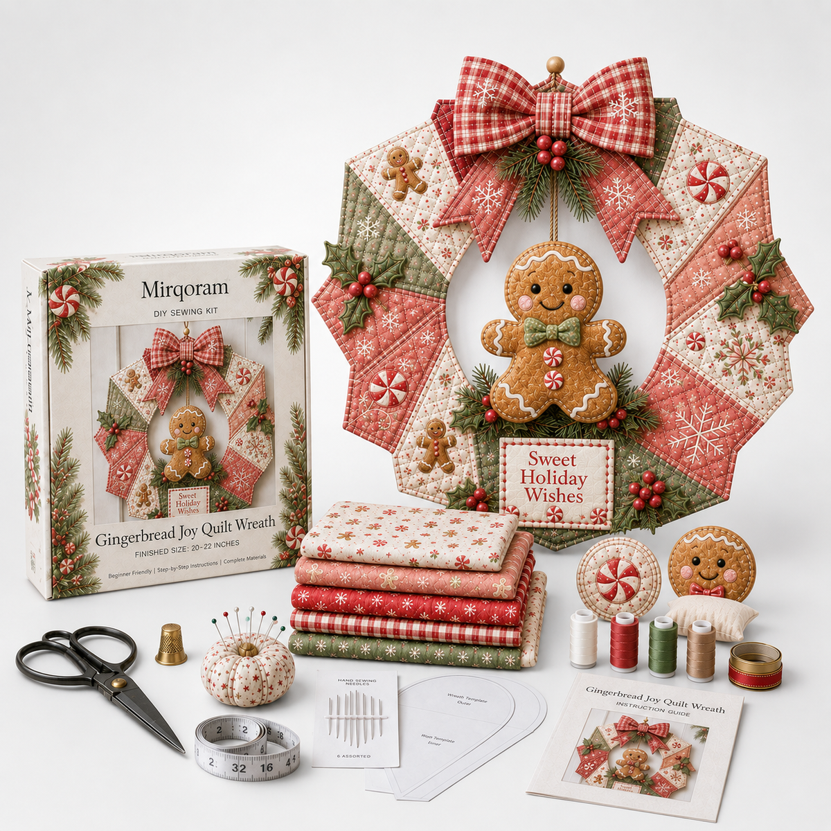 Tuckwreath – Quilted Fabric Wreath Kit