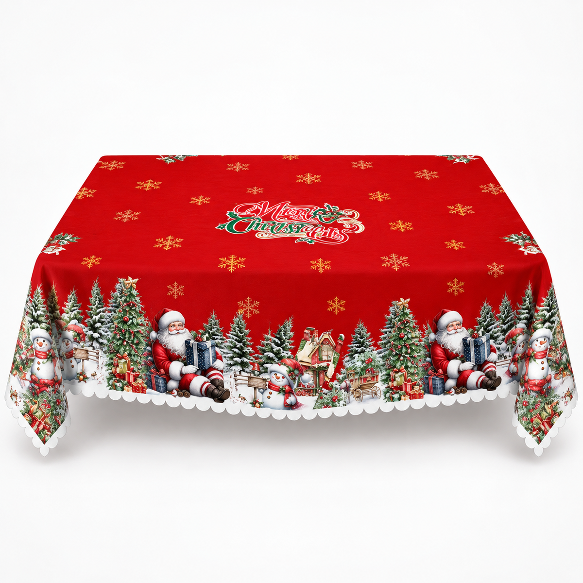 Noelora – Embossed Christmas Print Tablecloth