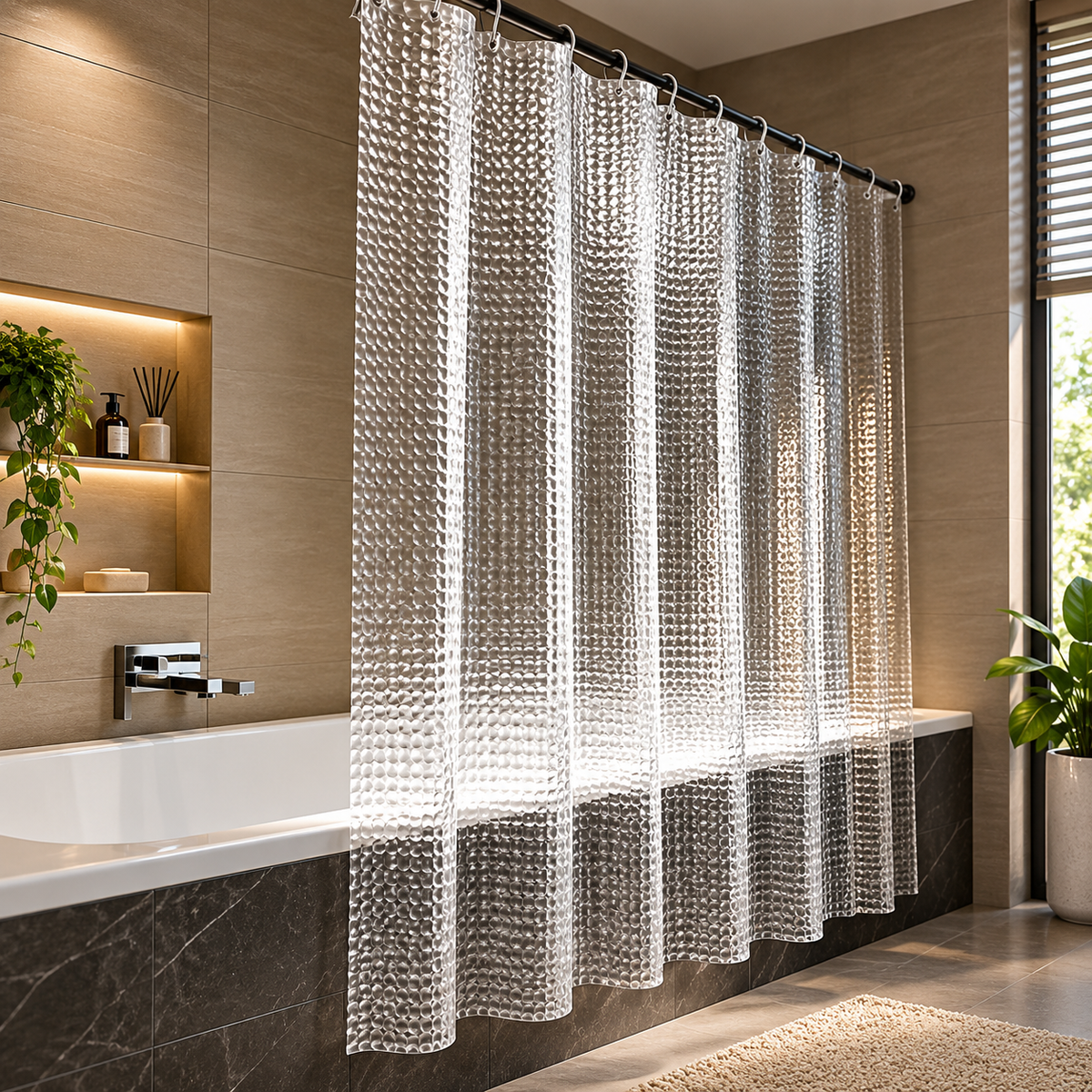 Dryhaven – 3D Embossed Shower Curtain