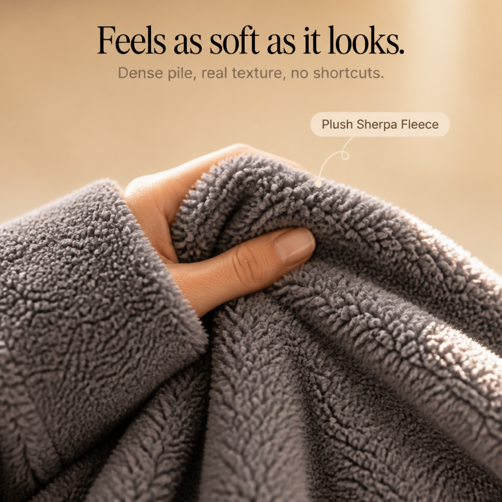 Veluna – Asymmetrical Button-Front Hooded Fleece Coat
