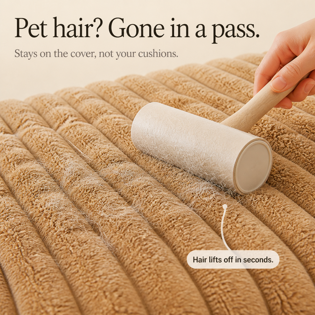 Corduroy Haven – Quilted Corduroy Non-Slip Sofa Cover