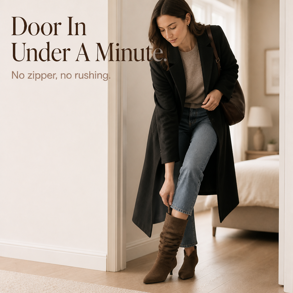 Suedeva – Slouchy Suede Pointed-Toe Ankle Boots