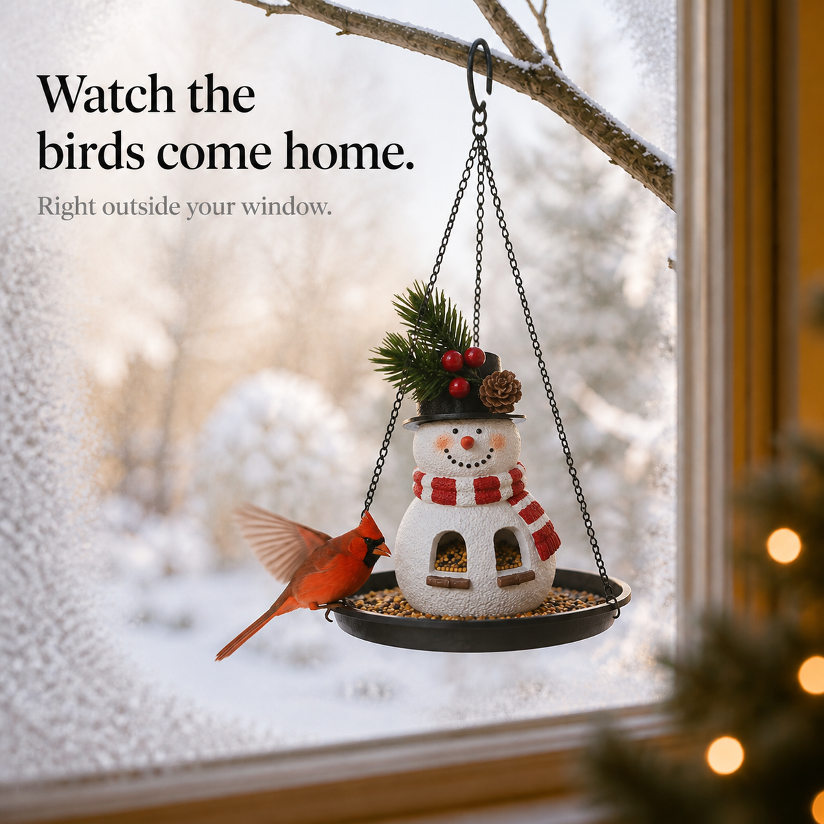 Hollywing – Scarf-Wearing Dual-Port Bird Feeder