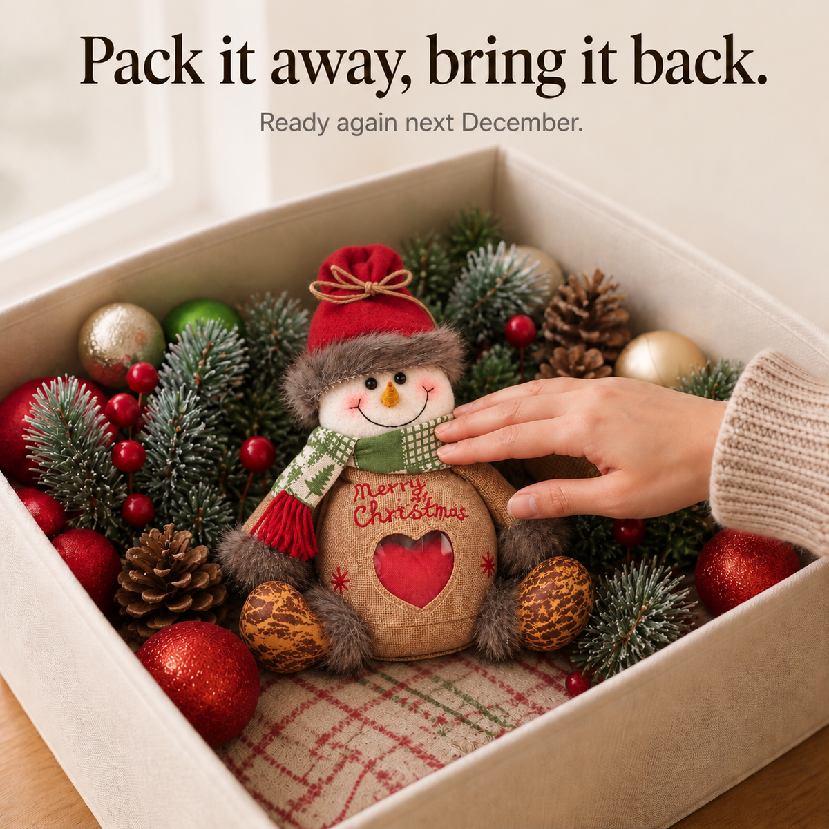 MerryZip – Plush Christmas Gift Bag With Hidden Compartment
