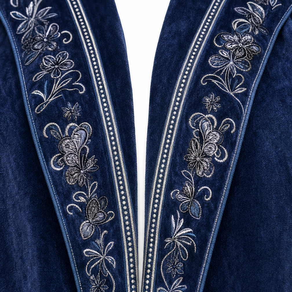 Anastasia – Velvet-Look Longline Blazer