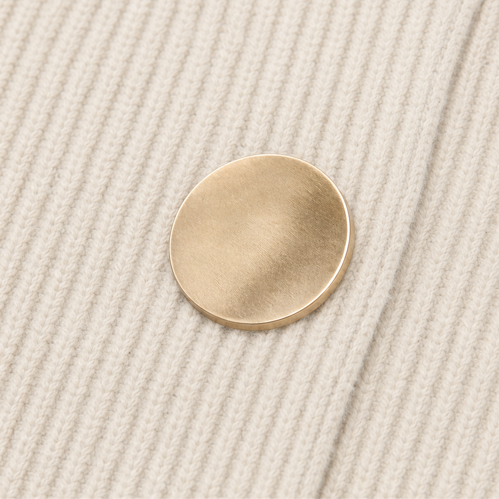 Vivelyn – Gold Button Ribbed Lantern Sleeve Maxi Dress