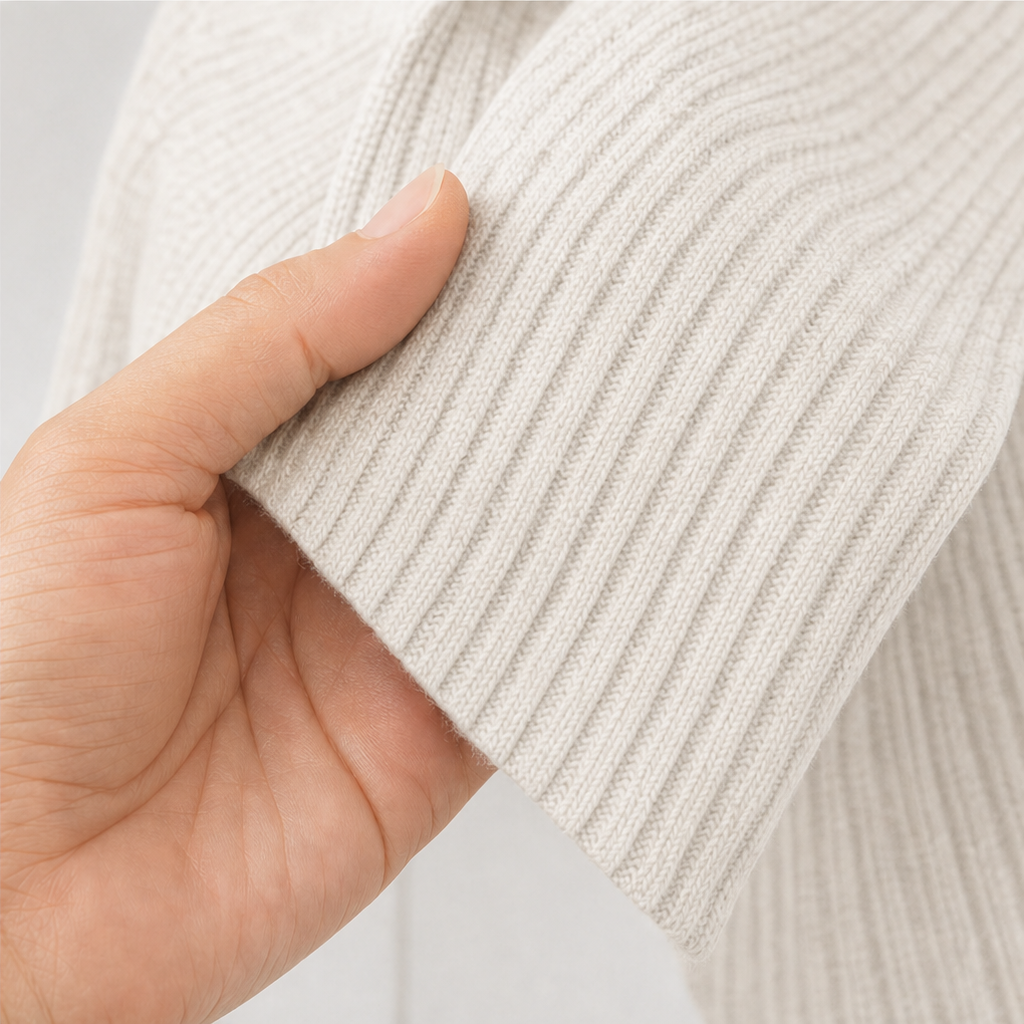 Lunelle – Ribbed Open-Front Knit Cardigan