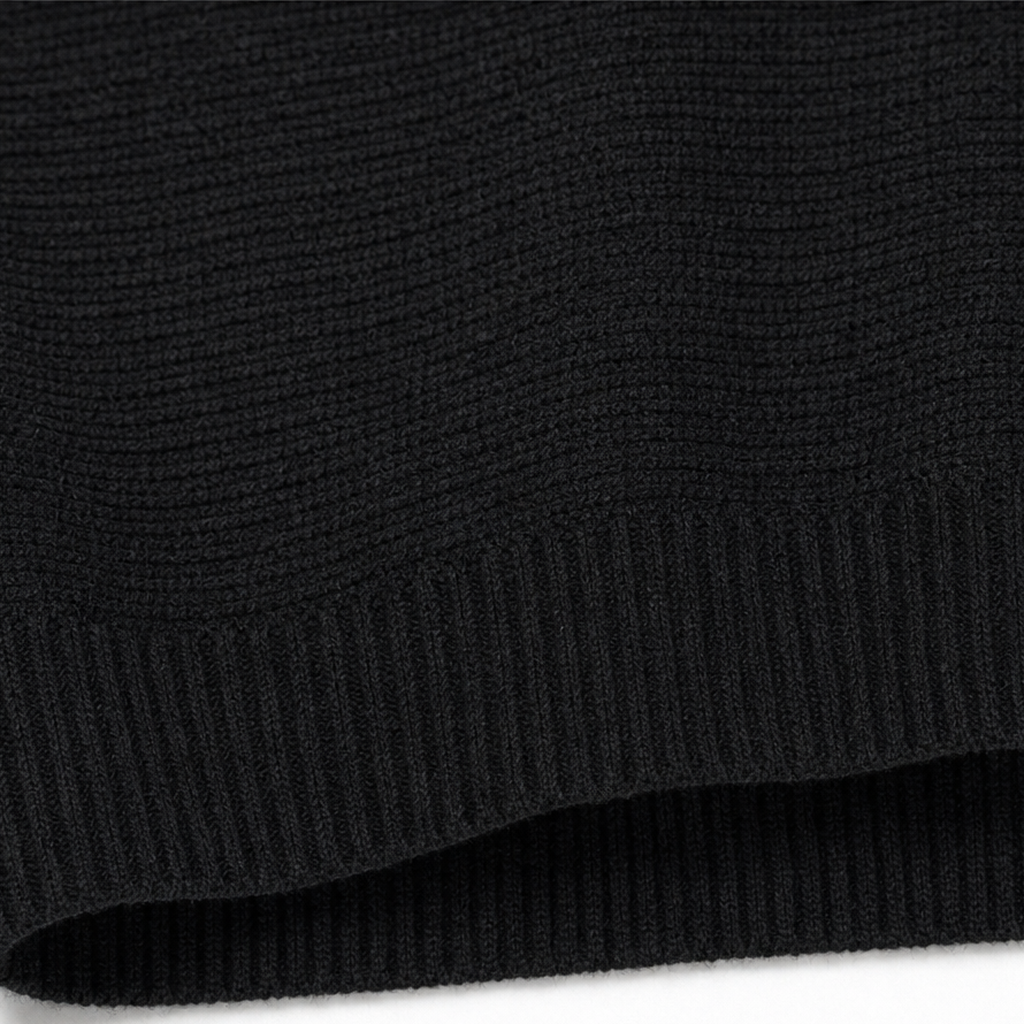 Drapeva – Fitted Cuff Batwing Knit Pullover