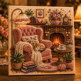 Fireplace Reading Nook