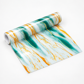 Teal Gold Marble