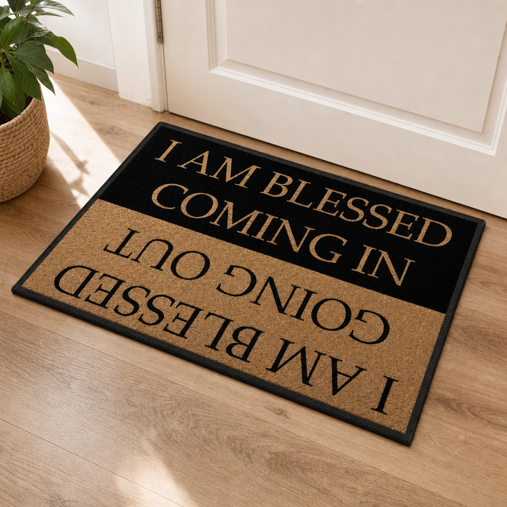 Hearthwell – Blessed Printed Crystal Velvet Doormat
