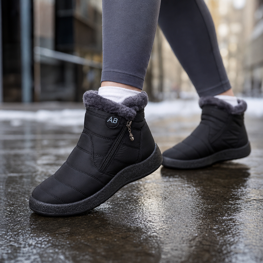 Lunavia – Plush-Lined Zipper Ankle Boots