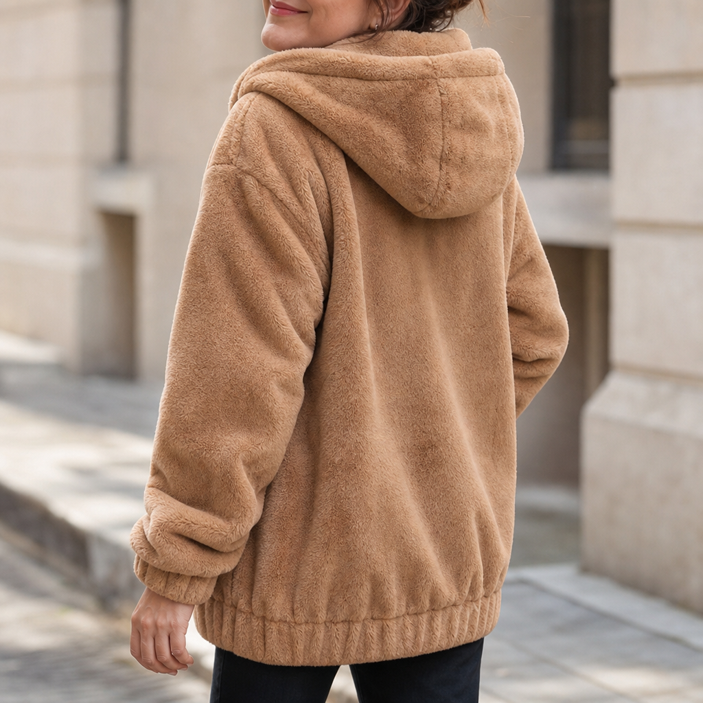 Cozyline – Plush-Lined Pocket Hooded Vest