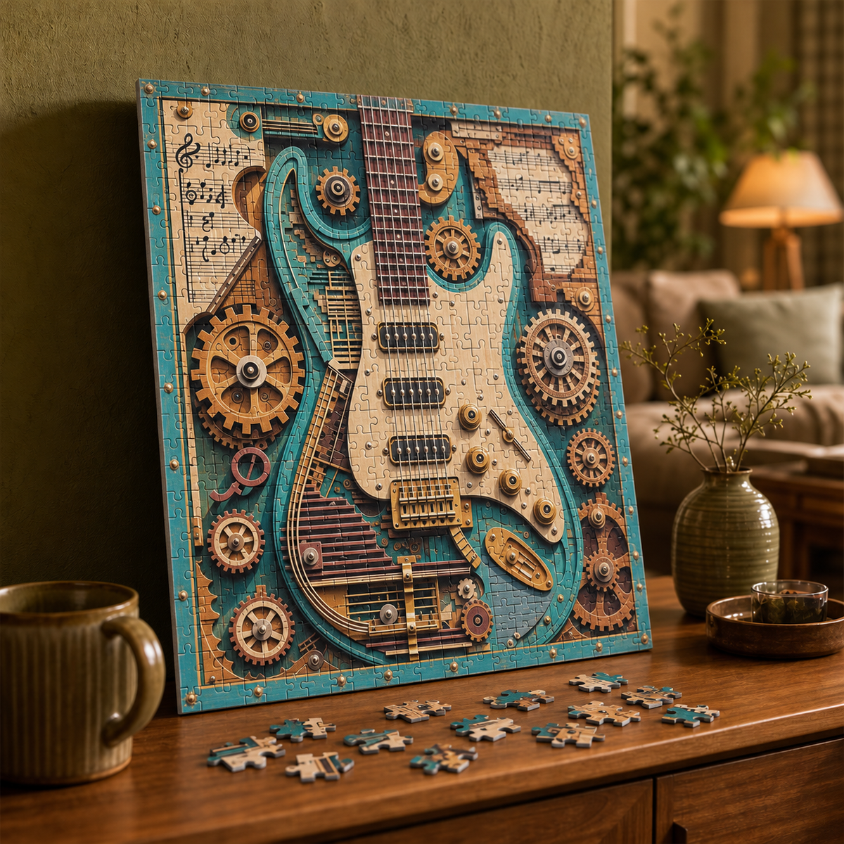 Gearwood – Steampunk Guitar 3D Puzzle