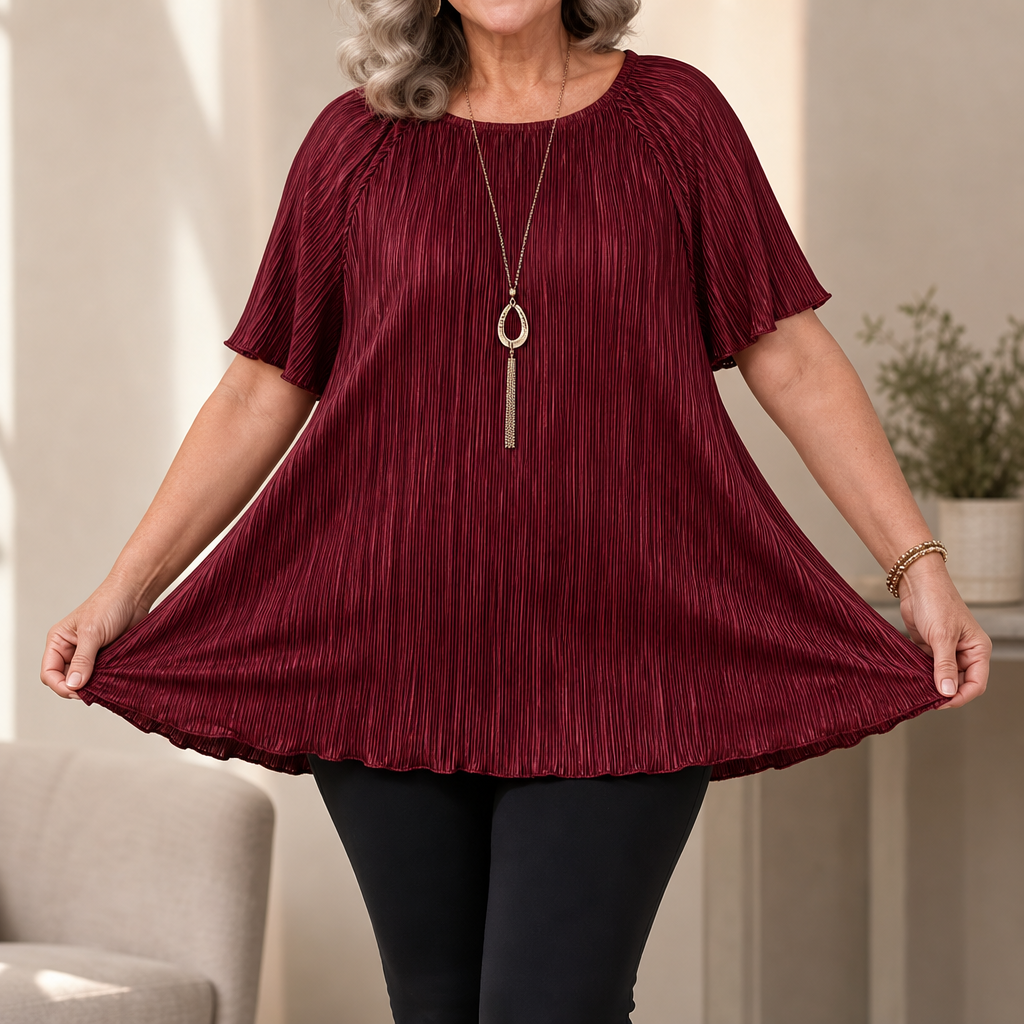 Wearbella – Pleated Wide-Fit  Blouse