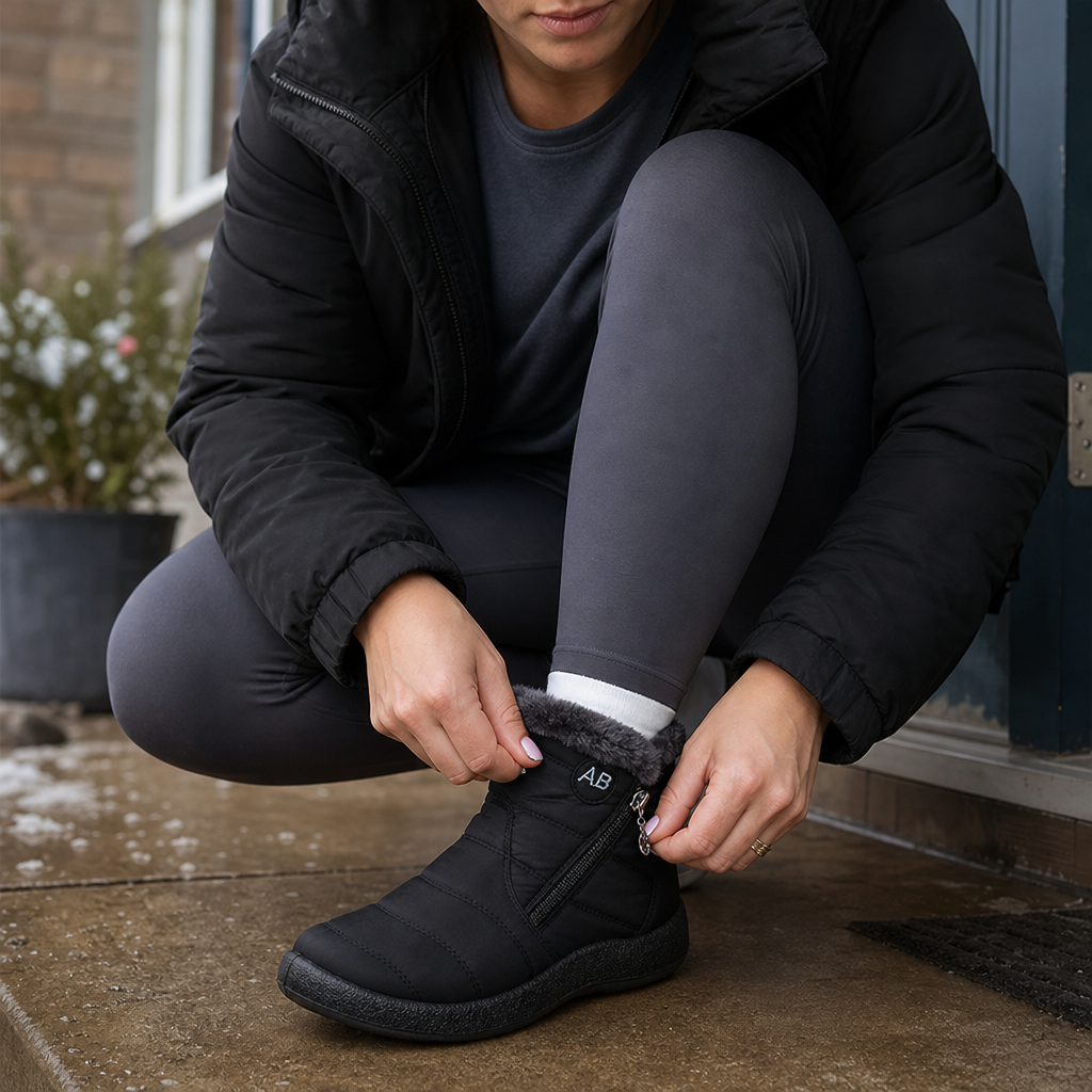 Lunavia – Plush-Lined Zipper Ankle Boots
