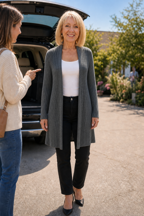 Wearbella – Open-Front Waterfall Knit Cardigan for Women, Cozy Fall Layer