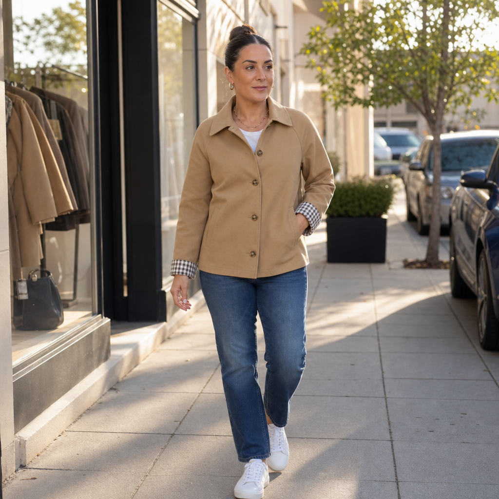 Mayfair – Tartan Raglan Sleeve Casual Coat