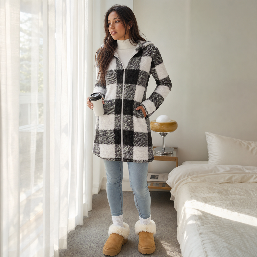 Checkhaven – Buffalo Check Hooded Zip Jacket