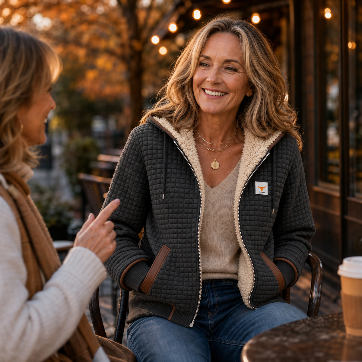 Hearthline – Waffle-Quilted Hooded Jacket