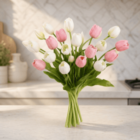White and pink