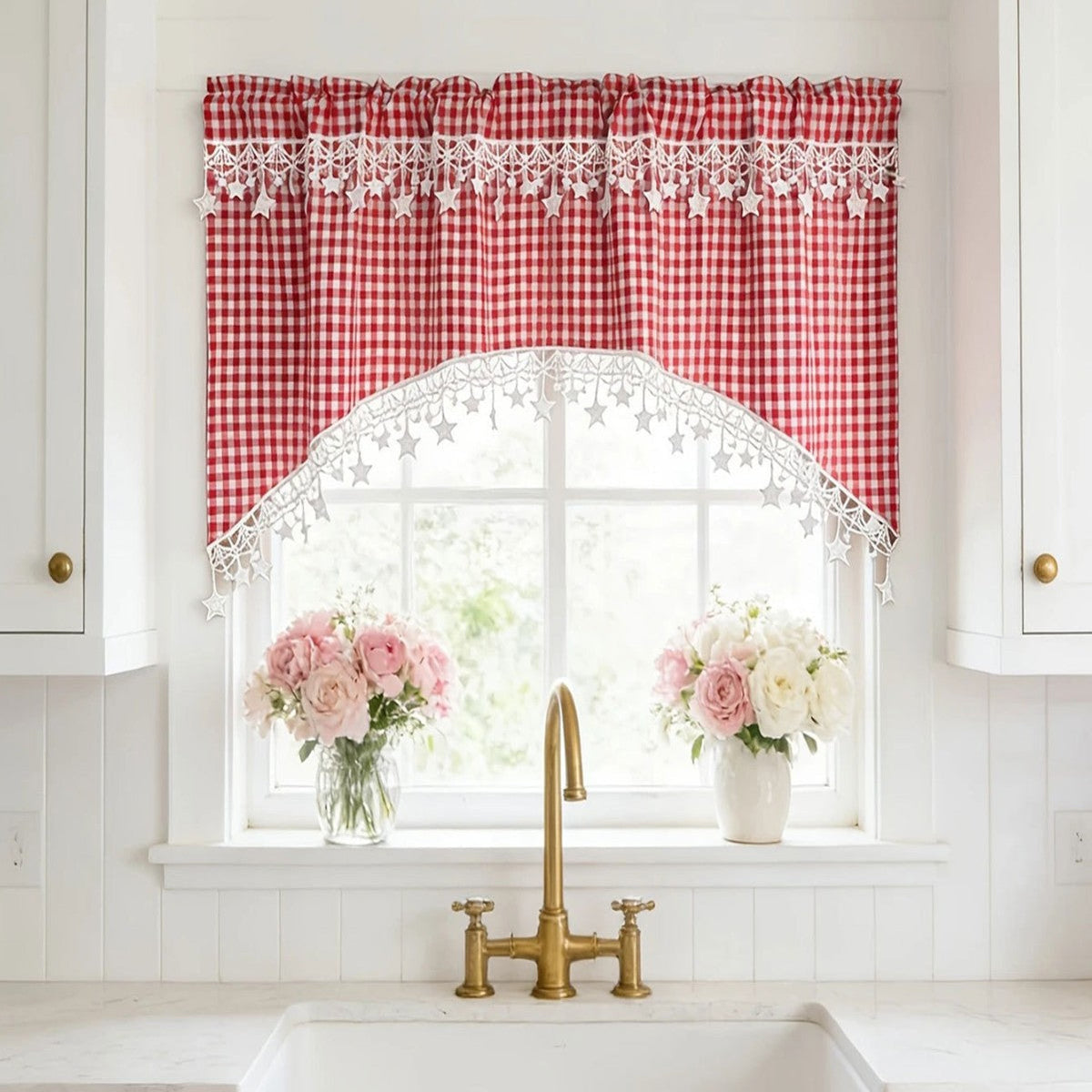 Starwoven – Star Lace Arc Hem Half Curtain