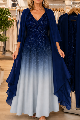 Navy Ombre