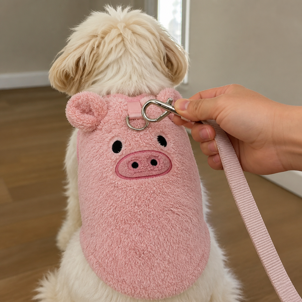 CozyTrail – Fleece-Lined Dog Vest With Leash Ring