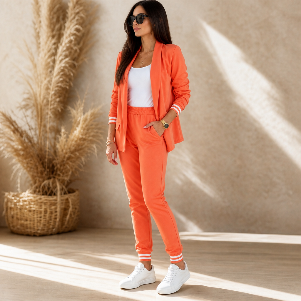 Vellora – Open-Front Blazer And Trouser Set