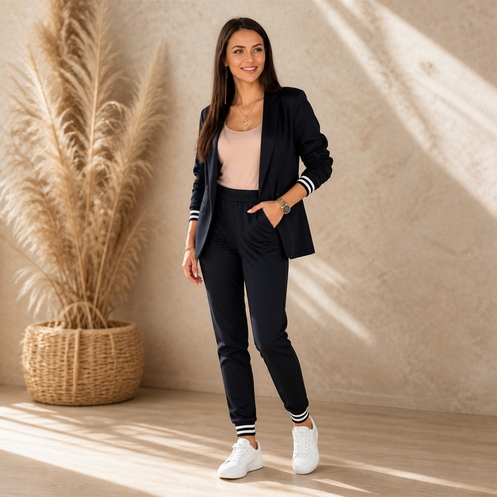 Vellora – Open-Front Blazer And Trouser Set