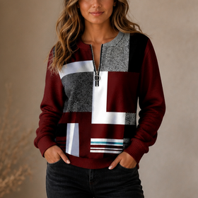 Burgundy Colorblock