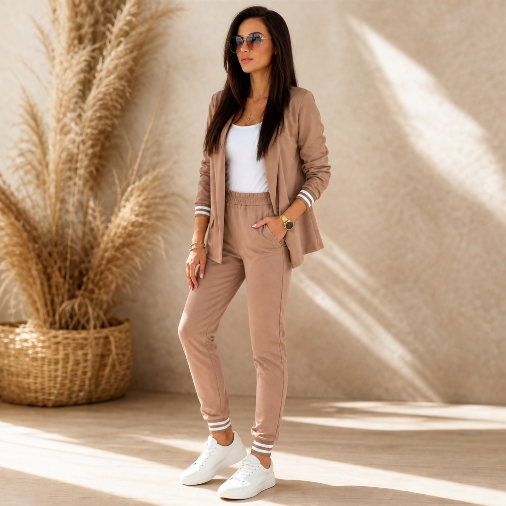 Vellora – Open-Front Blazer And Trouser Set