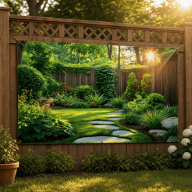 Sunlit Garden Path